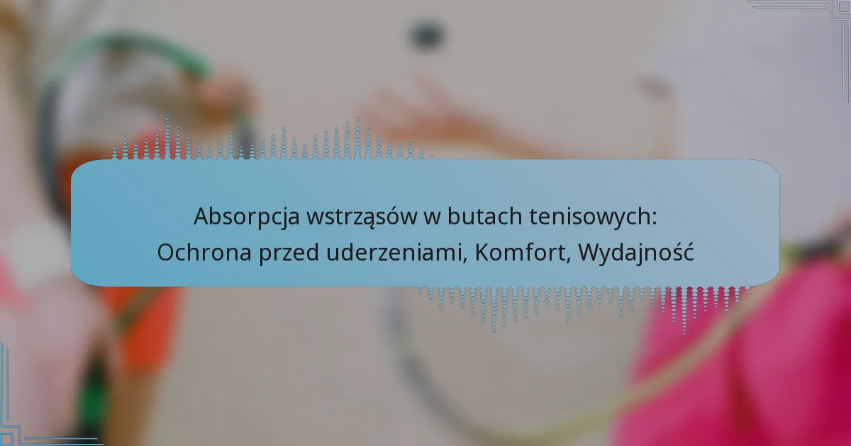 Absorpcja wstrząsów w butach tenisowych: Ochrona przed uderzeniami, Komfort, Wydajność
