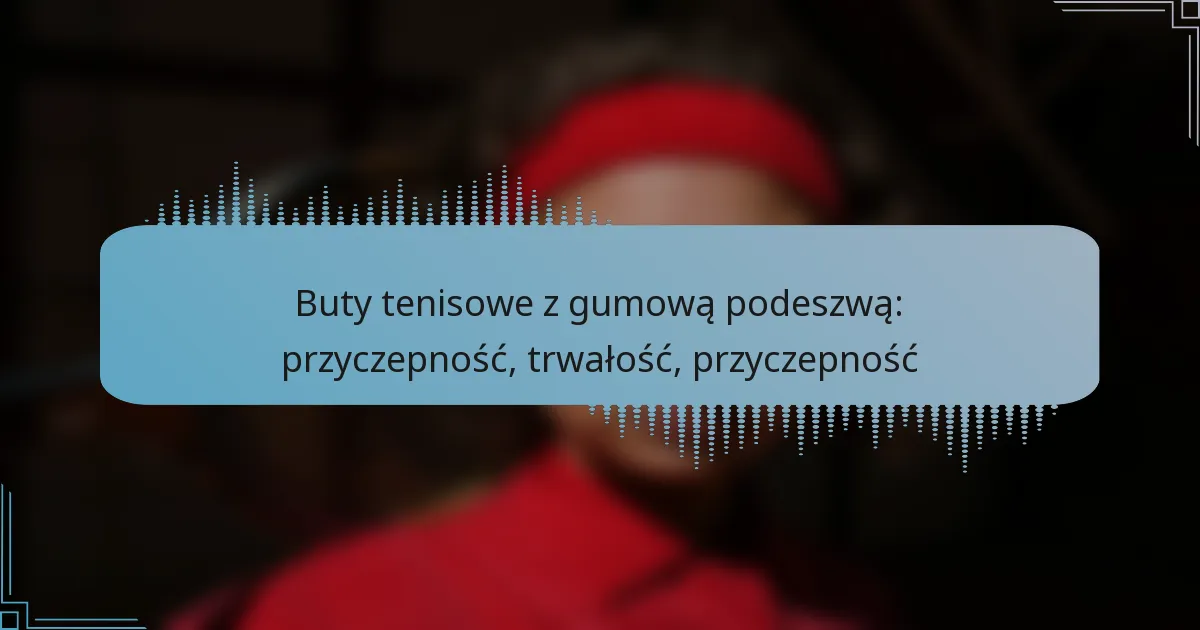 Buty tenisowe z gumową podeszwą: przyczepność, trwałość, przyczepność