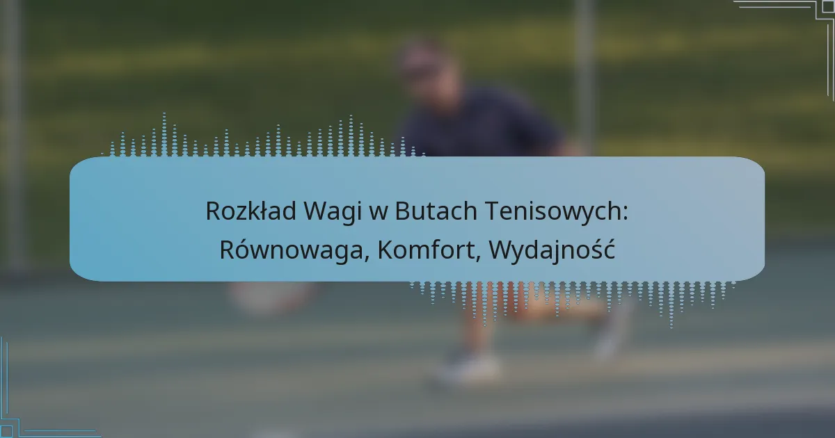 Rozkład Wagi w Butach Tenisowych: Równowaga, Komfort, Wydajność