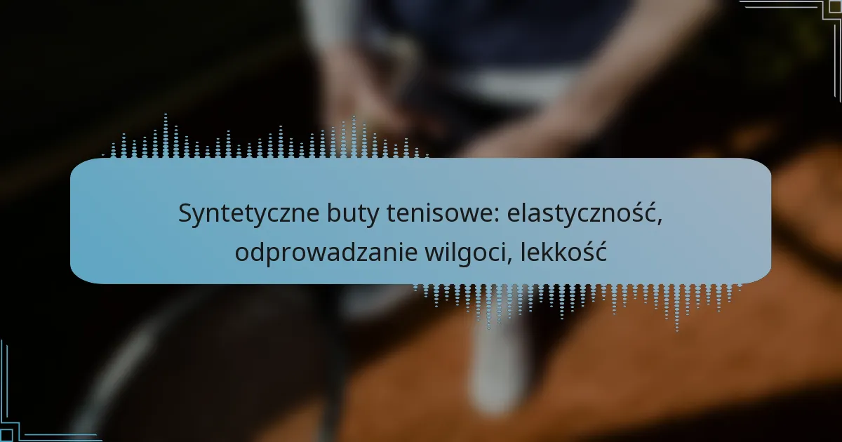 Syntetyczne buty tenisowe: elastyczność, odprowadzanie wilgoci, lekkość